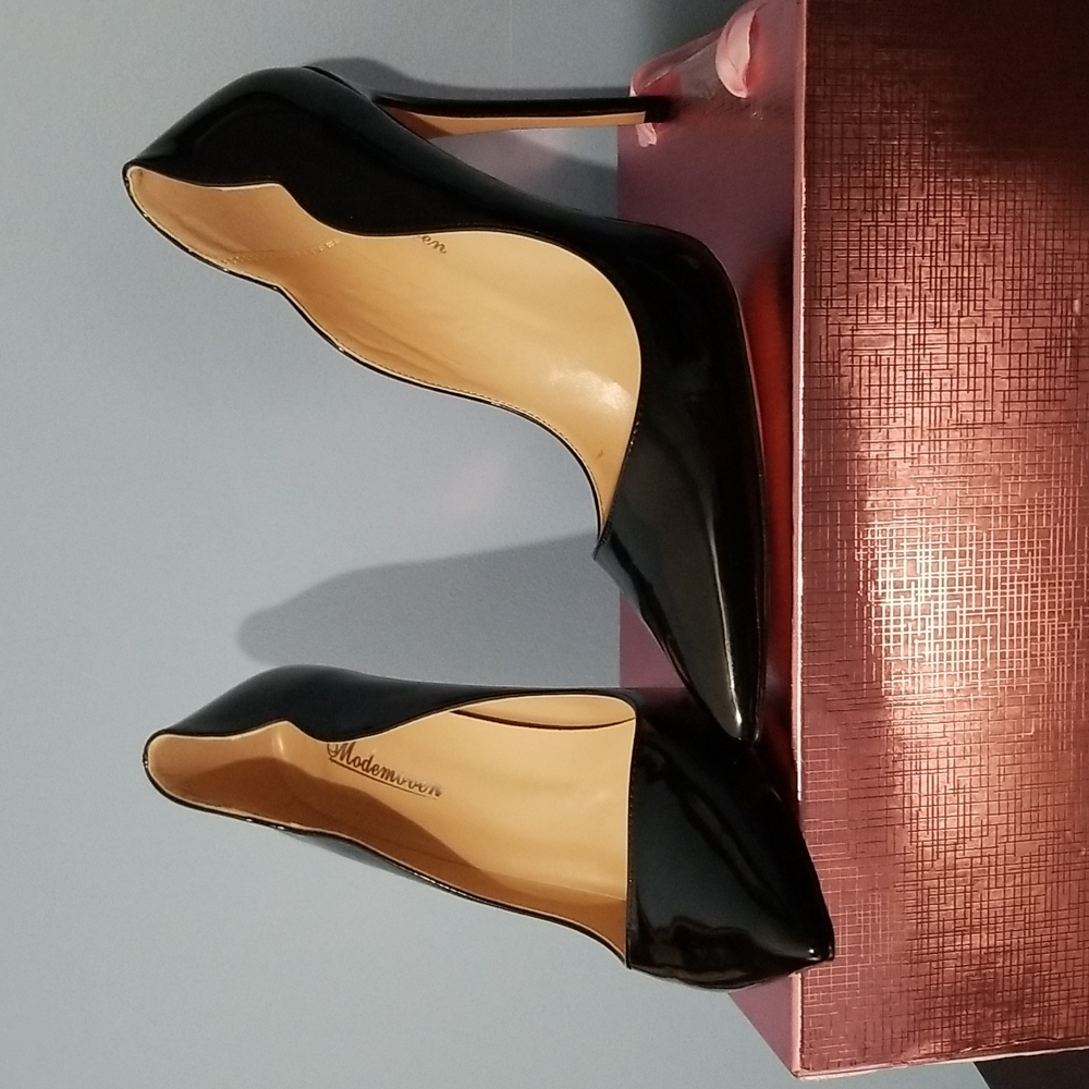 Modemoven black pumps heels